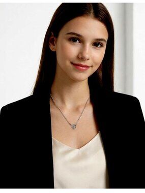 Silver Tone Tree of Life Necklace – Minimalist Pendant Chain Lightweight